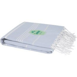 Anna bawełniany ręcznik hammam o gramaturze 150 g/m² i wymiarach 100 x 180 cm jasnoniebieski (11333550)